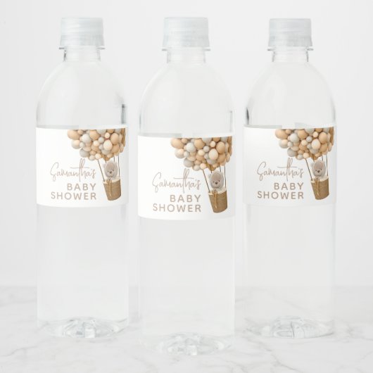 ベアーバルーンモダンベビ男女兼用ーシャワー ペットボトルラベル (ボトル)
