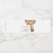 ベアーバルーンモダンベビ男女兼用ーシャワー ペットボトルラベル (シングルラベル)