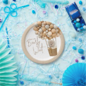 ベアーバルーンモダンベビ男女兼用ーシャワー ペーパープレート (パーティー)