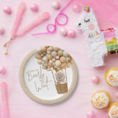 ベアーバルーンモダンベビ男女兼用ーシャワー ペーパープレート (パーティー)