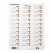 ベアーバルーンモダンベビ男女兼用ーシャワー ラベル (フルシート)