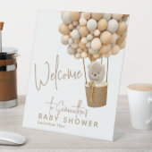 ベアーバルーンモダンベビ男女兼用ーシャワー 台座サイン (インサイチュ)