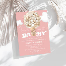 ベアーバルーン女の子の心待ち赤ちゃんシャワー