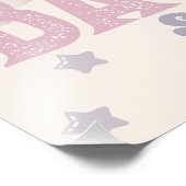 ベアーバルーン女の子ピンク赤ちゃんシャワー歓迎サイン フォトプリント (角)