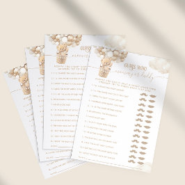 ベアーバルーン心待ち赤ちゃんシャワーゲーム