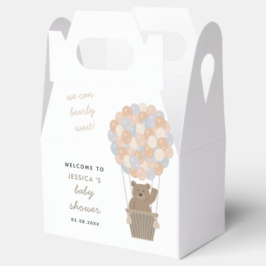 ベアーバルーン男女兼用ベビーシャワーへようこそ フェイバーボックス (オープン)