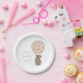 ベアーバルーン男女兼用ベビーシャワーへようこそ ペーパープレート (パーティー)