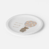 ベアーバルーン男女兼用ベビーシャワーへようこそ ペーパープレート (アングル)