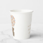 ベアーバルーン男女兼用ベビーシャワーへようこそ 紙コップ (左)