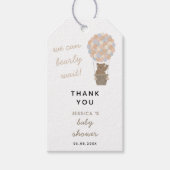 ベアーバルーン男女兼用ベビーシャワー特典 ギフトタグ (正面)