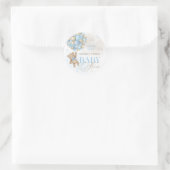 ベアーバルーン赤ちゃんシャワーありがとう ラウンドシール (バッグ)