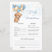 ベアーバルーン赤ちゃんシャワーゲームベビー予測 (正面/裏面)