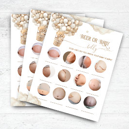 ベアーバルーン赤ちゃんシャワービールまたはベビーベリーゲーム