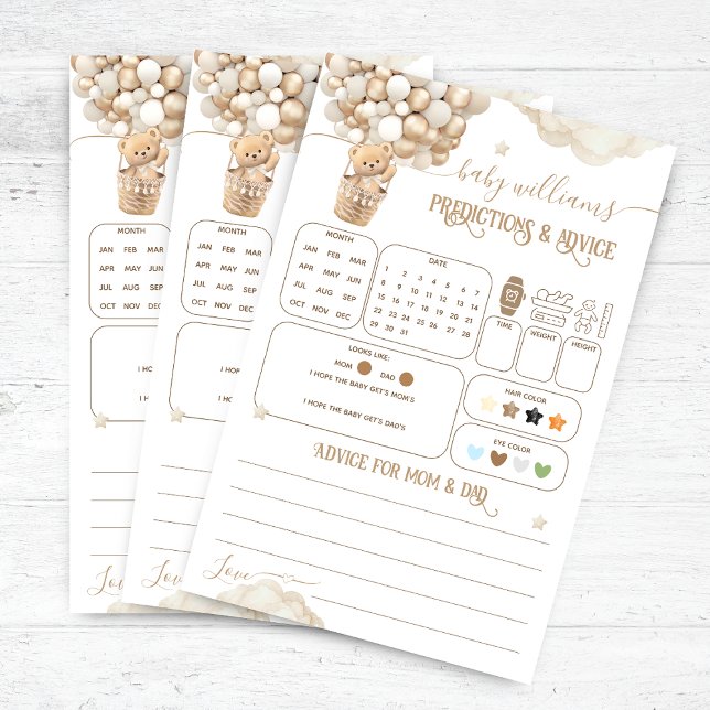 ベアーバルーン赤ちゃんシャワー予測ゲーム (クリエイターアップロード済み)