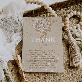 ベアーバルーン赤ちゃんシャワー サンキューカード