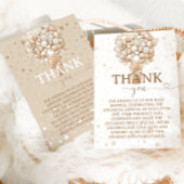 ベアーバルーン赤ちゃんシャワー サンキューカード