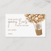 ベアーバルーン赤モダンちゃんシャワー推測ゲーム エンクロージャーカード (正面)