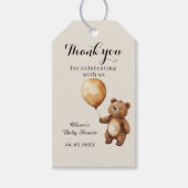 ベアーバルーン雲待ちベビーシャワーありがとう ギフトタグ (正面)