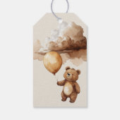 ベアーバルーン雲待ちベビーシャワーありがとう ギフトタグ (裏面)
