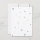 ベアーバルーン青い金ゴールド赤ちゃんシャワー サンキューカード (裏面)