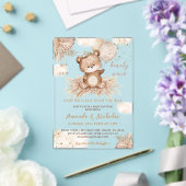 ベアーバルーンBohoベビーシャワー アクリル招待状 (インサイチュ (ウェディング))