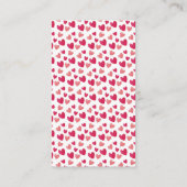 ベアーバレンタイン女の子ベビーシャワーおむつラッフル エンクロージャーカード (裏面)