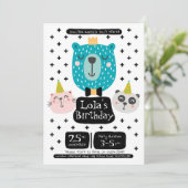 ベアーバースデーパーティーの招待 招待状 (スタンド正面)