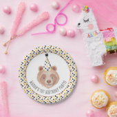 ベアーバースデーパーティー紙プレート水彩テディ ペーパープレート (パーティー)