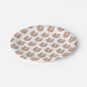 ベアーパターンバースデーパーティー紙プレート ペーパープレート (アングル)