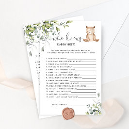 ベアーパパの赤ちゃん最高のシャワーゲームを知っている