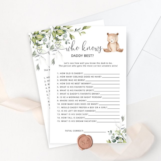 ベアーパパの赤ちゃん最高のシャワーゲームを知っている (クリエイターアップロード済み)