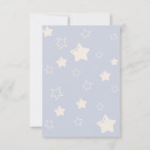 ベアービーウェイブルー男の赤ちゃんシャワー 招待状 (裏面)