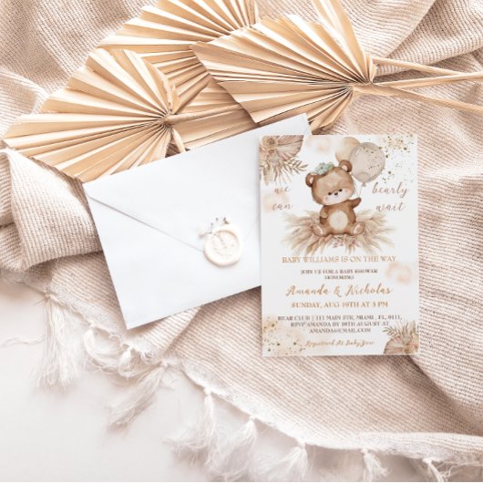 ベアービーウェイベビーシャワー 招待状