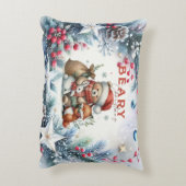 ベアービークリスマスアクセント枕 アクセントクッション (裏面(縦))