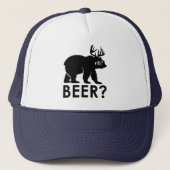 ベアービール？ムースのカナダのトラック運転手の帽子を飲む キャップ (正面)