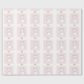 ベアーピンクガール ラッピングペーパー (フラット)