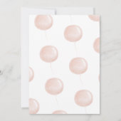 ベアーピンクバルーンガールズセカンドバースデー招待状 招待状 (裏面)