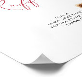 ベアーピンクバルーン女の子ベビーシャワーおむつラッフル ポスター (角)