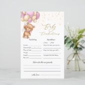 ベアーピンクバルーン赤ちゃんシャワーベビー予測 (スタンド正面)