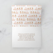 ベアーピンク列車ベビーシャワーありがとう サンキューカード (内部)