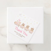 ベアーピンク列車ベビーシャワーありがとう フェイバータグ (インサイチュ)