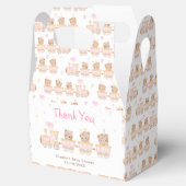 ベアーピンク列車ベビーシャワーありがとう フェイバーボックス (オープン)