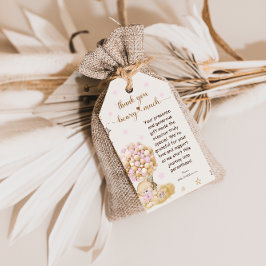 ベアーピ素朴ンクありがとうございました ギフトタグ