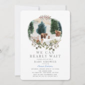 ベアーファミリーバーリーウェイウィンターベイビーシャワー 招待状 (正面)