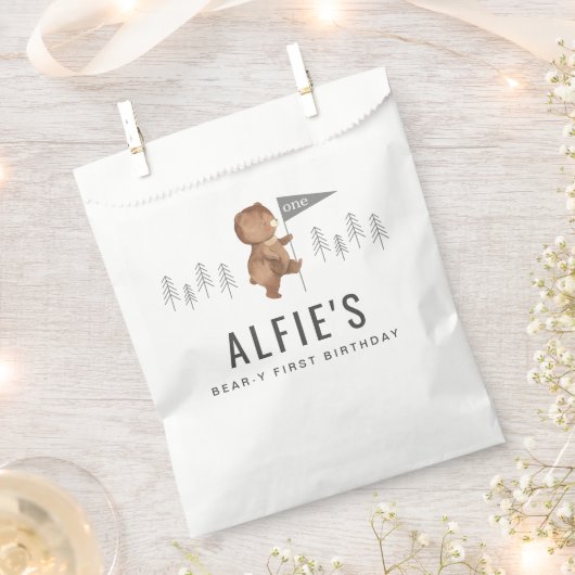 ベアーフォレストファースト誕生日 フェイバーバッグ (クリップ留めされた状態)