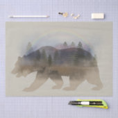 ベアーフォレストローディアレインボーシルエット 薄葉紙 (クラフト)