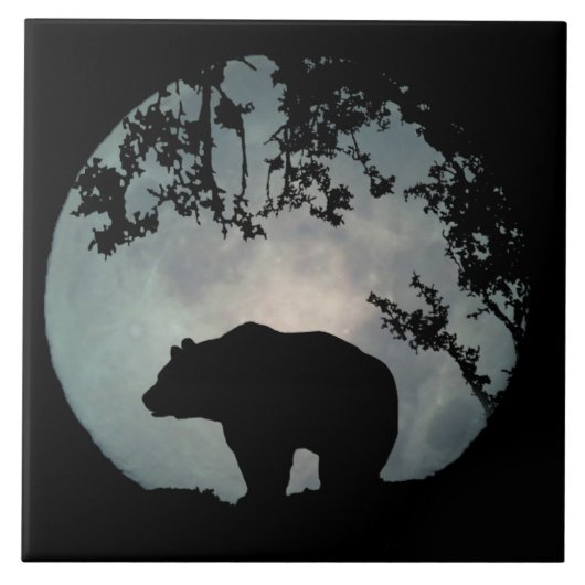 ベアーフルムーンアートタイル タイル (正面)