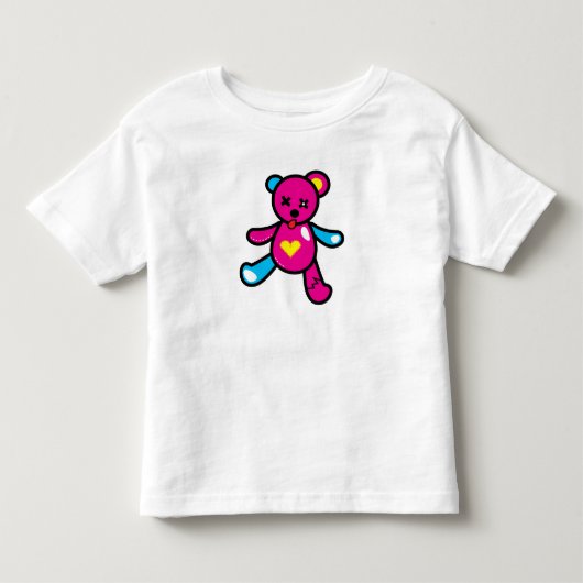 ベアーフレンドピンク トドラーTシャツ (正面)