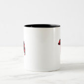 ベアーブラックシルエットバッファローチェック ツートーンマグカップ (中央)