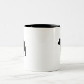 ベアーブラックシルエットマウンテンリビング ツートーンマグカップ (中央)